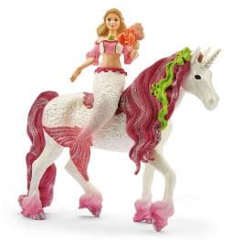 Schleich-Mermaid Feya Riding Underwater Unicorn-70593-Legacy Toys
