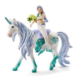 Schleich-Mermaid Riding On Sea Unicorn-SCH42509-Legacy Toys