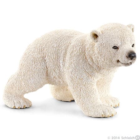 Schleich-Polar Bear Cub, Walking-14708-Legacy Toys