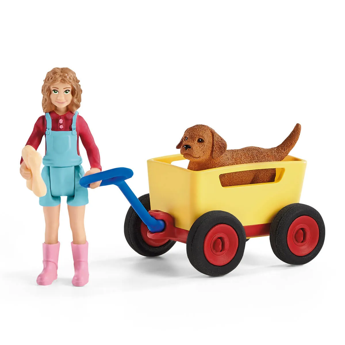 Schleich-Puppy Wagon Ride--Legacy Toys