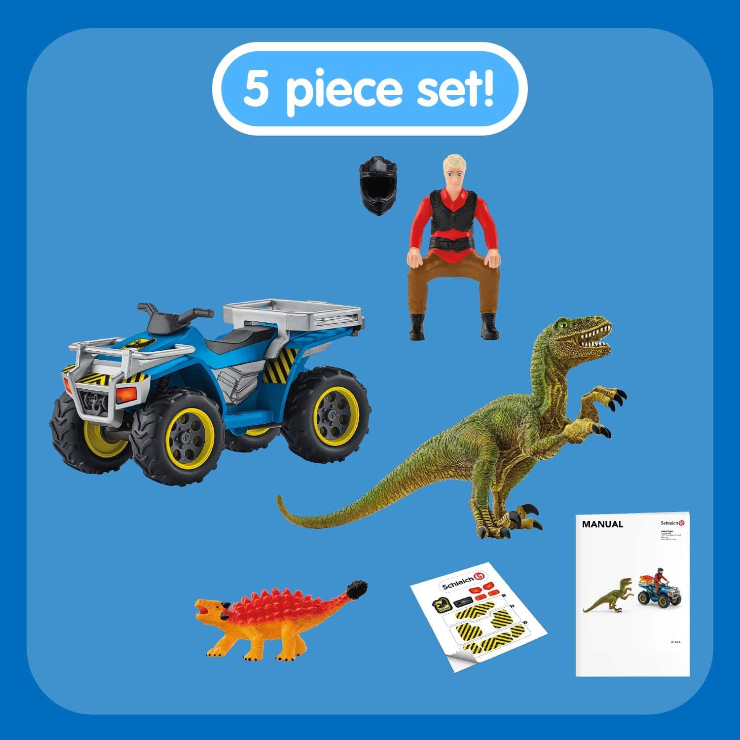 Schleich-Quad Escape from Velociraptor-41466-Legacy Toys