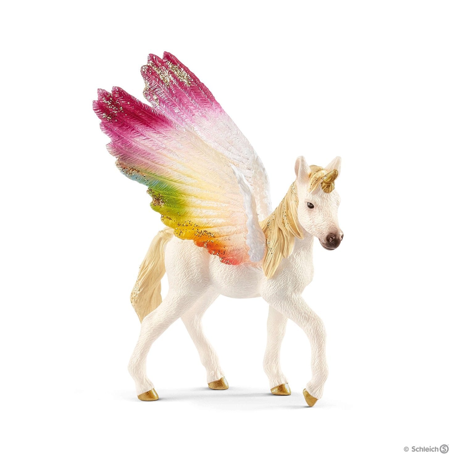 Schleich-Winged Rainbow Unicorn, Foal-70577-Legacy Toys