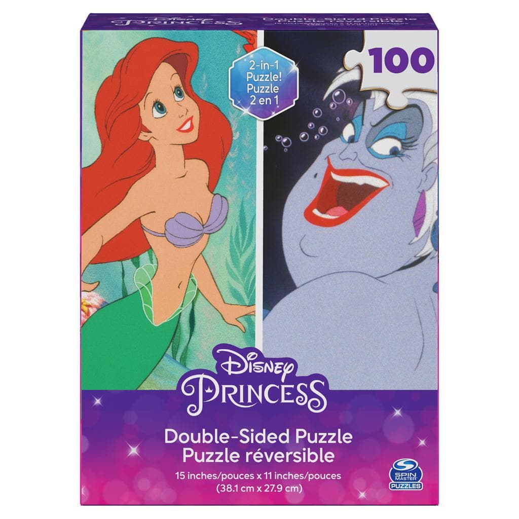 Spin Master-100 Piece Double Sided Puzzle Assortment-20133690-Disney Princess-Legacy Toys