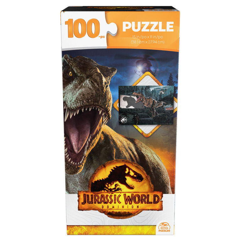 Spin Master-100-Piece Tower Jigsaw Puzzle - Jurassic World Dominion-20138346-Legacy Toys
