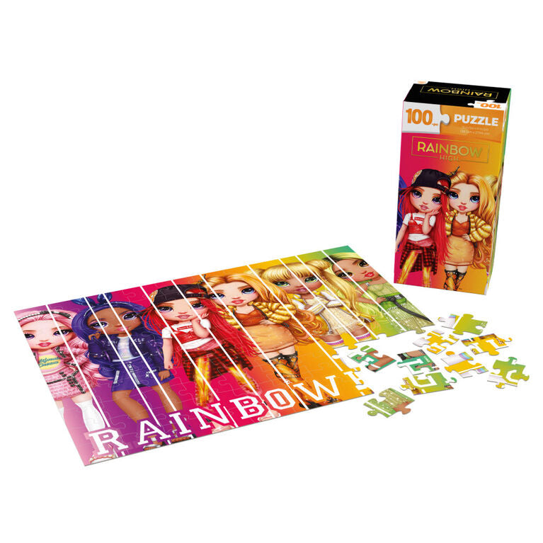 Spin Master-100-Piece Tower Jigsaw Puzzle - Rainbow High-20138347-Legacy Toys