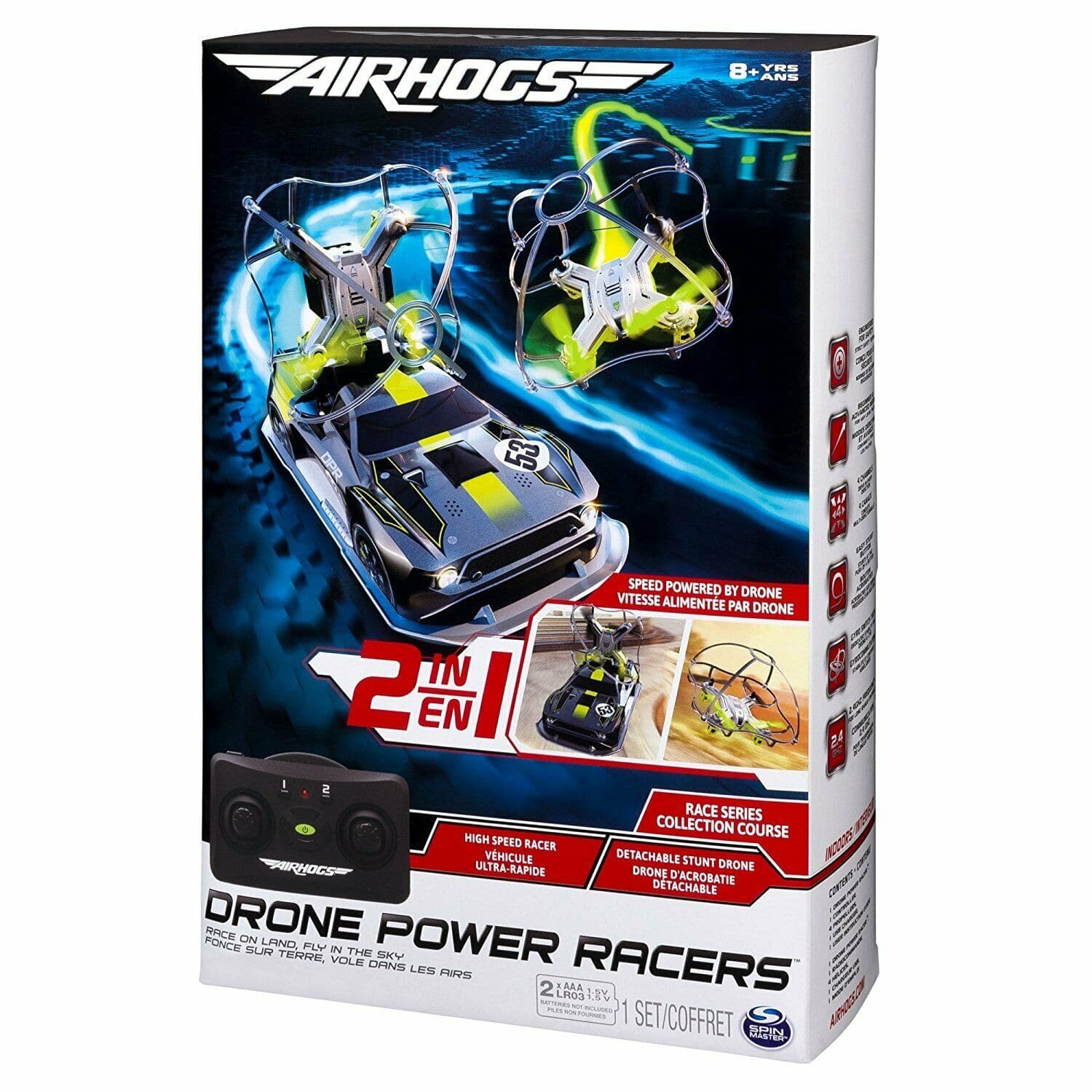 Spin Master-Airhogs Drone Power Racer-20096948-Gray-Legacy Toys