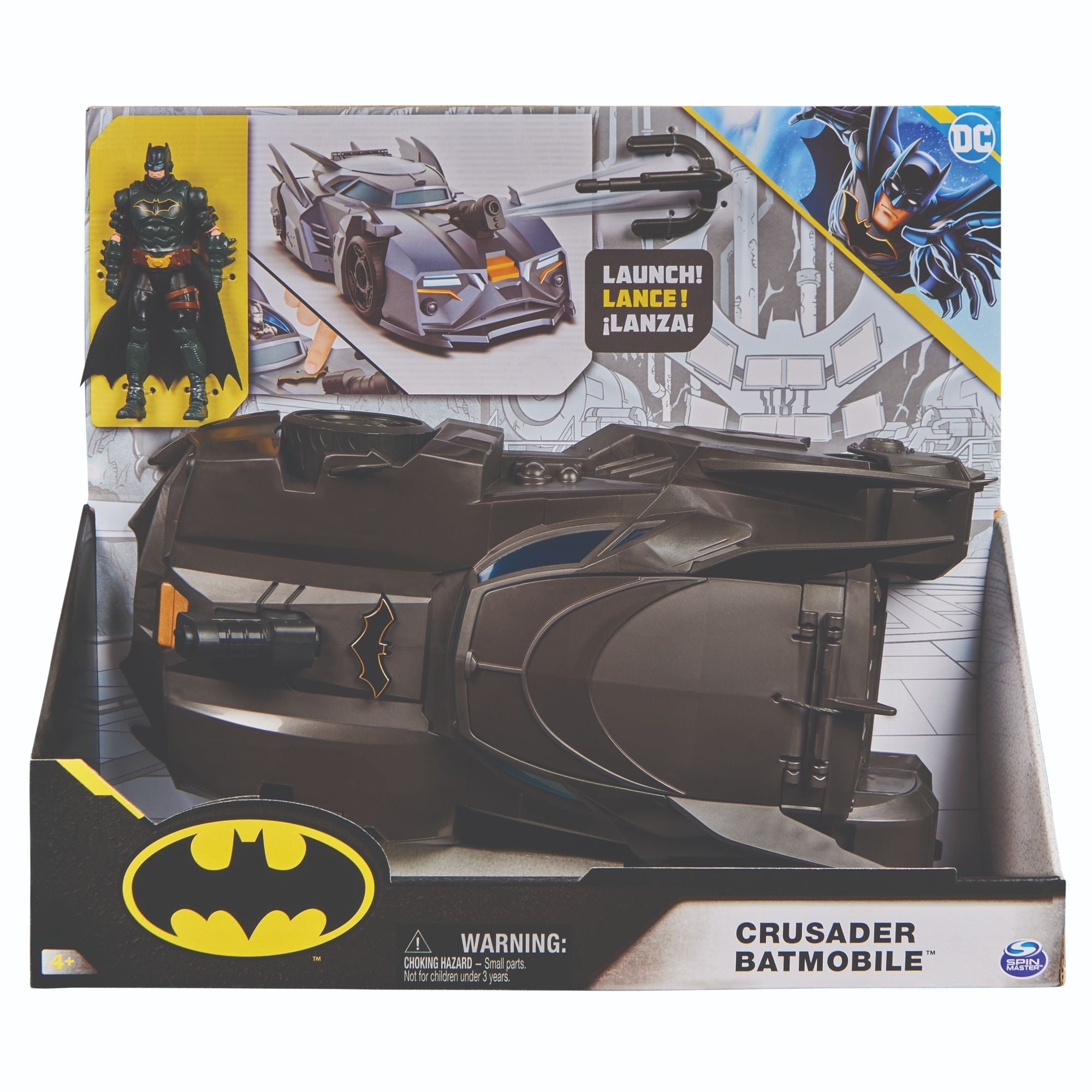 Spin Master-Crusader Batmobile Playset with Exclusive 4-inch Batman Figure-6067473-Legacy Toys