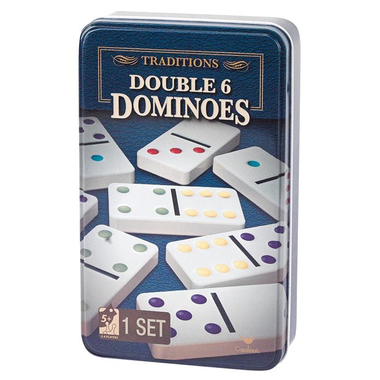 Spin Master-Double 6 Dominoes in Tin-6040242-Legacy Toys