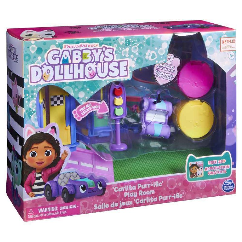 Spin Master-Gabby's Dollhouse Garlita Purr-ific Play Room-20137342-Legacy Toys