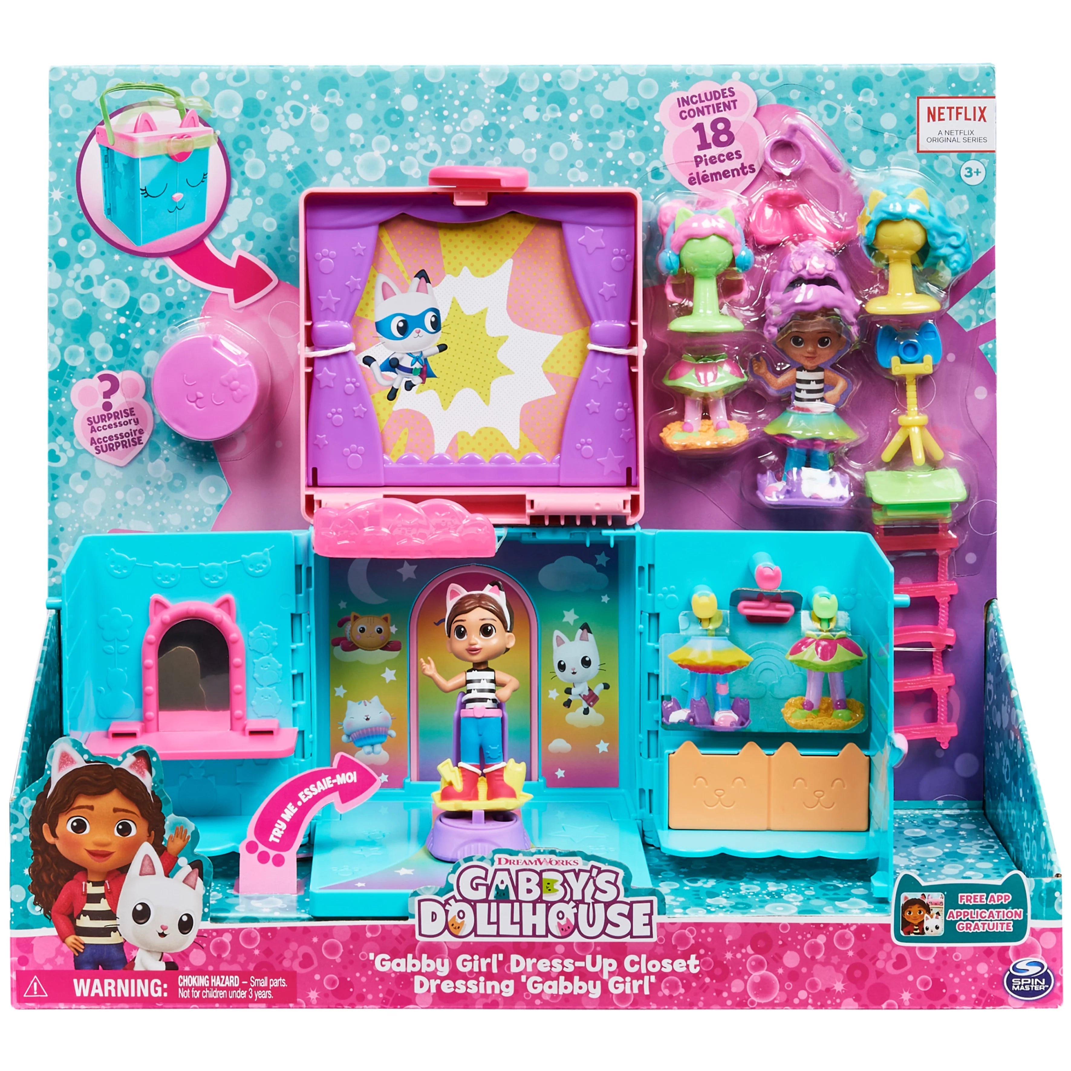 Spin Master-Gabby's Dollhouse Rainbow Closet Playset-6064172-Legacy Toys