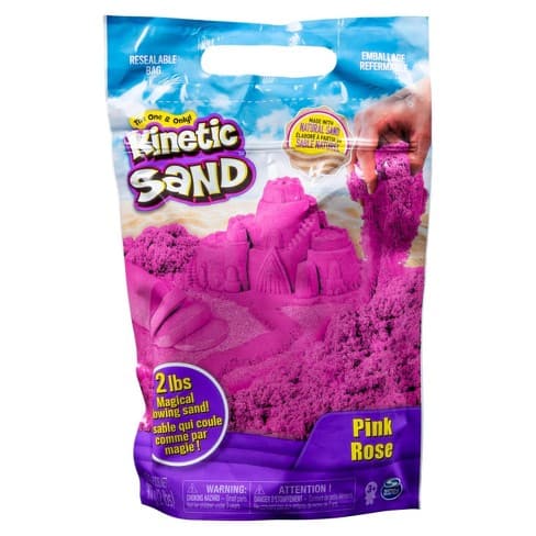Spin Master-Kinetic Sand 2 lb Color Bag-20043-Pink-Legacy Toys