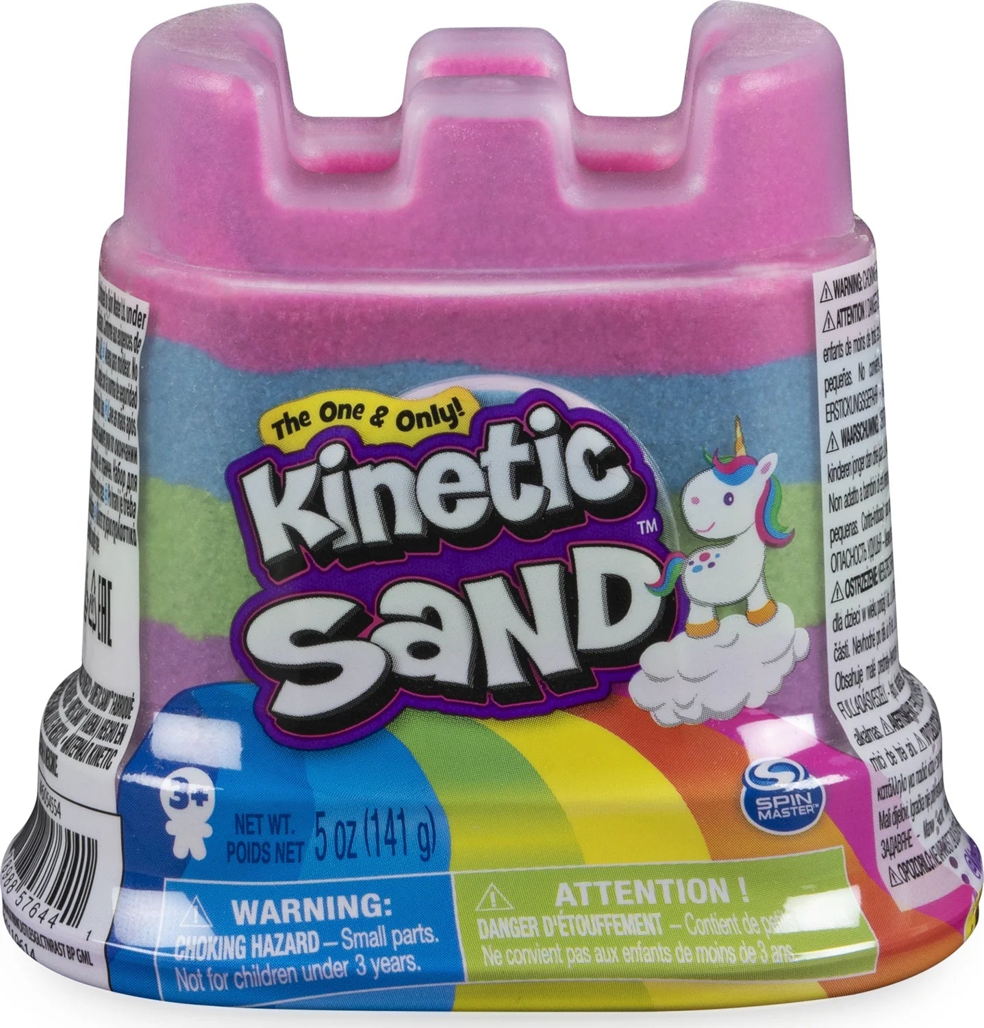 Spin Master-Kinetic Sand 5 oz Rainbow Unicorn-6059188-Legacy Toys