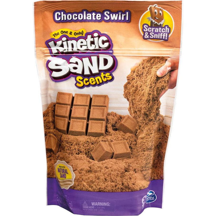Spin Master-Kinetic Sand 8 oz Scented Sand Assortment-12078-Chocolate Swirl-Legacy Toys