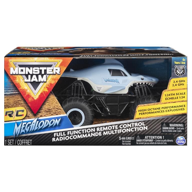 Spin Master-Monster Jam 1:24 Remote Control Monster Truck-6047112-Megalodon-Legacy Toys