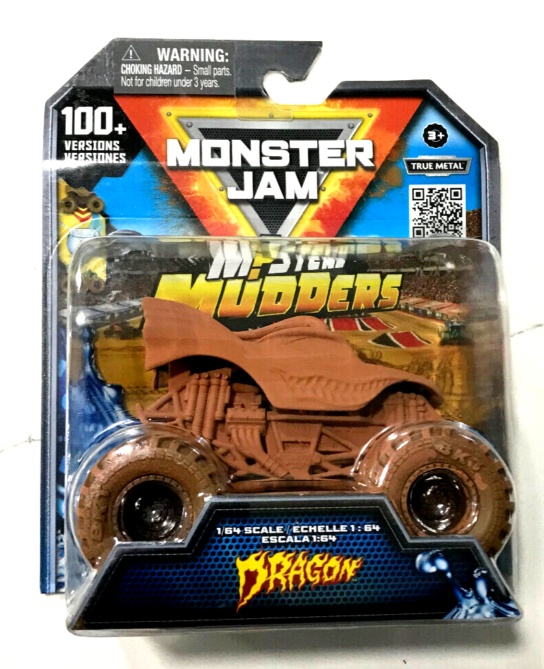 Spin Master-Monster Jam 1:64 Mystery Mudders Assortment - Dragon-20143914-Legacy Toys