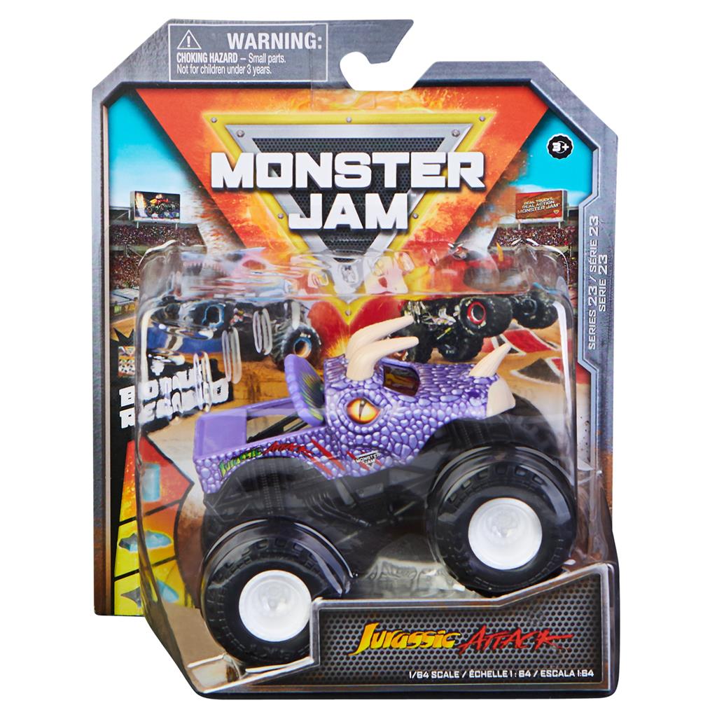 Spin Master-Monster Jam 1:64 Scale Die-Cast Monster Truck-6044941JUR-Jurassic Attack-Legacy Toys