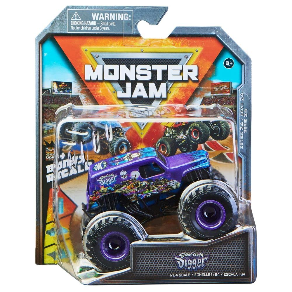  Hot Wheels Monster Jam Bone Shaker Vehicle (1:24 Scale) : Toys  & Games