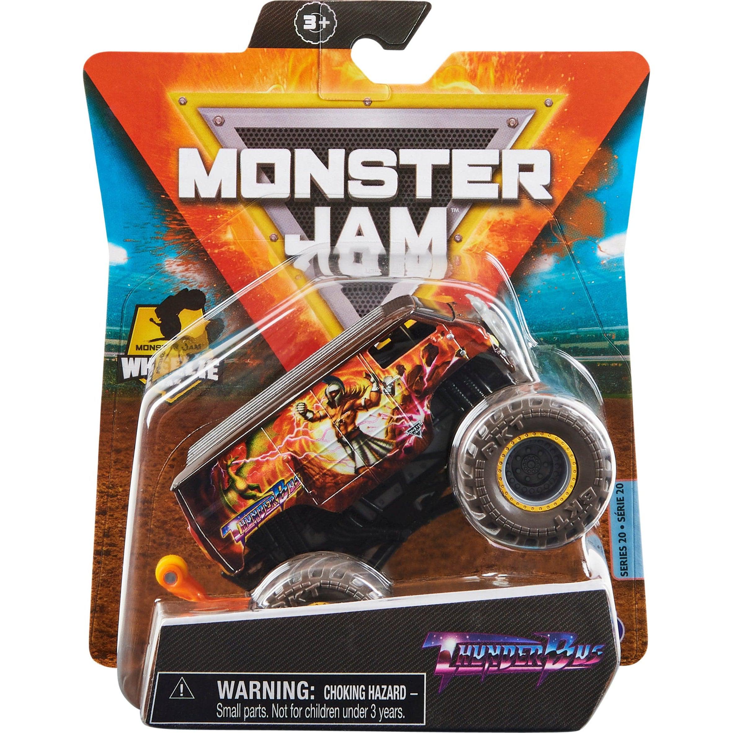 Hot Wheels Monster Trucks 1:64 Scale Boneshaker, Includes Hot