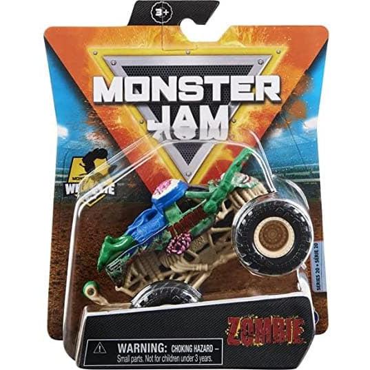 Spin Master-Monster Jam: 1:64 Scale Monster Truck Die-Cast Vehicle with Wheelie Bar-20129581-Zombie-Legacy Toys