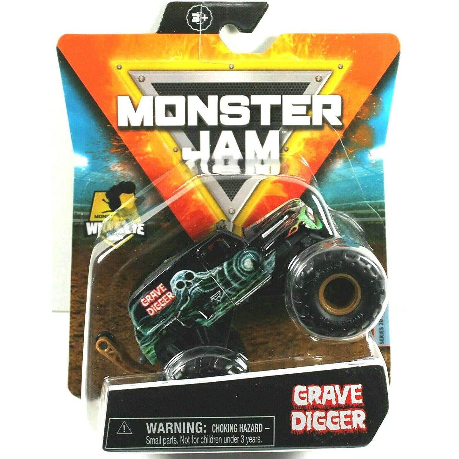 Spin Master-Monster Jam: 1:64 Scale Monster Truck Die-Cast Vehicle with Wheelie Bar-20129585-Grave Digger-Legacy Toys