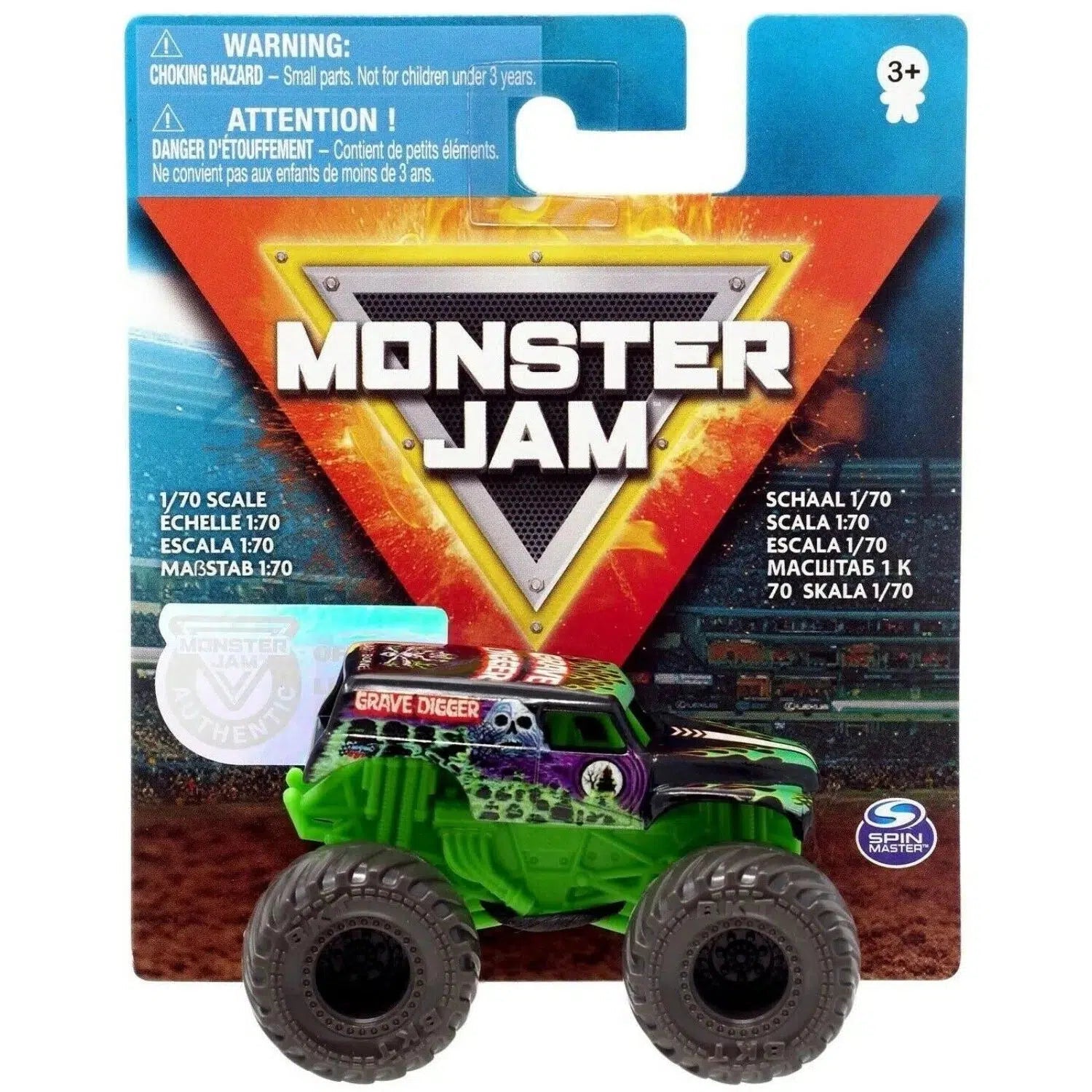 Spin Master-Monster Jam 1:70 Scale Monster Truck-20137349-Grave Digger-Legacy Toys