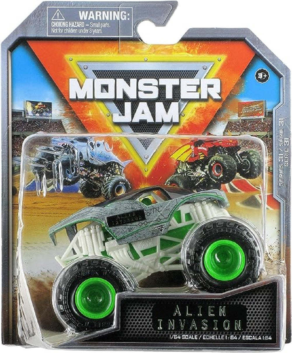 Spin Master-Monster Jam 2023 1:64 Scale Die-Cast Monster Truck - Alien Invasion-20142958-Legacy Toys