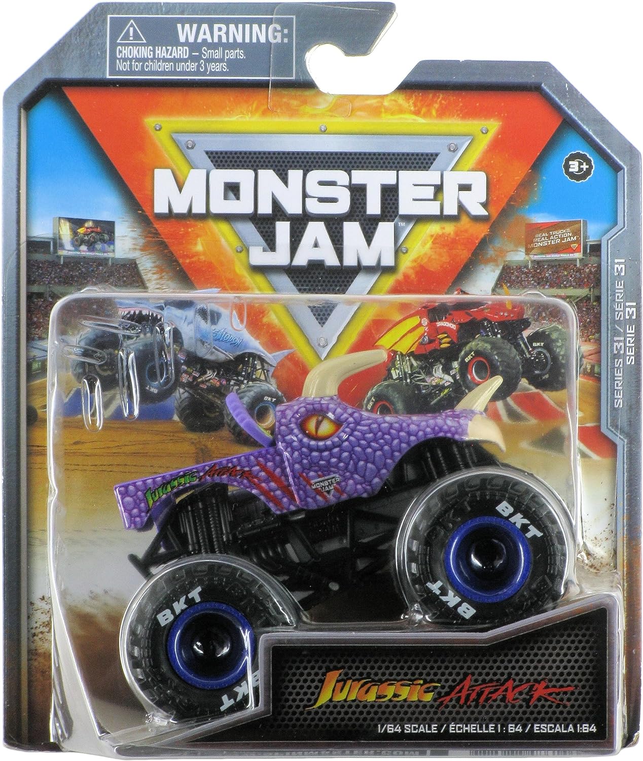 Spin Master-Monster Jam 2023 1:64 Scale Die-Cast Monster Truck - Jurassic Attack-20142963-Legacy Toys