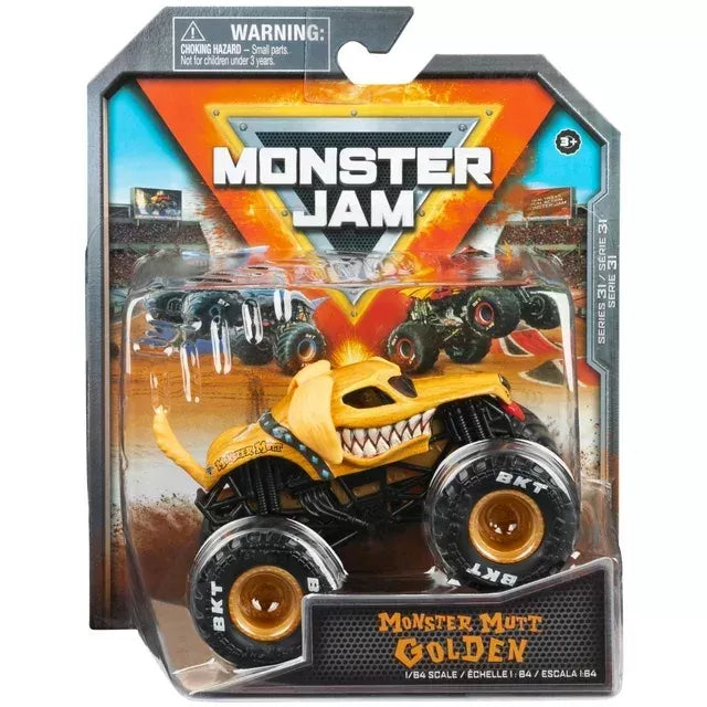 Spin Master-Monster Jam 2023 1:64 Scale Die-Cast Monster Truck - Monster Mutt Golden-20142957-Legacy Toys