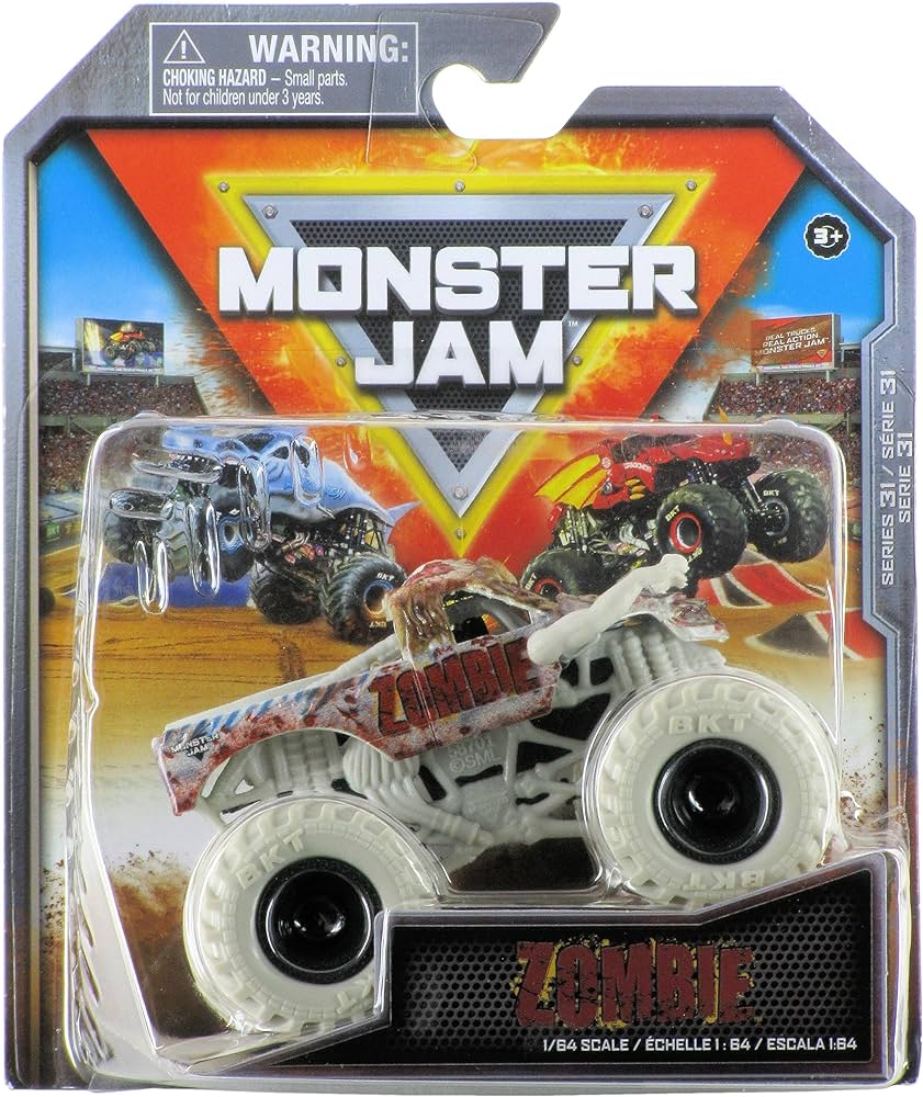 Spin Master-Monster Jam 2023 1:64 Scale Die-Cast Monster Truck - Zombie-20142965-Legacy Toys