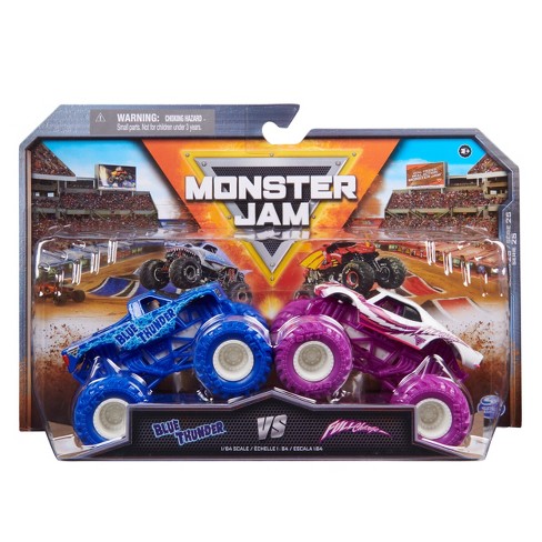 Spin Master-Monster Jam: Official 1:64 Die-Cast Monster Trucks 2-Pack Assortment - Blue Thunder vs Full Charge-20142618-Legacy Toys