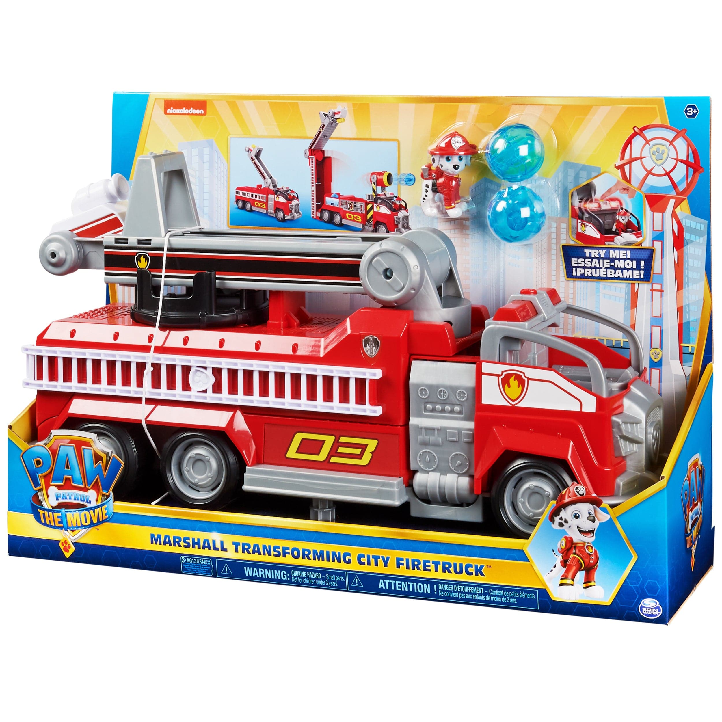 Spin Master-PAW Patrol: The Movie - Marshall's Transforming City Fire Truck-6060444-Legacy Toys