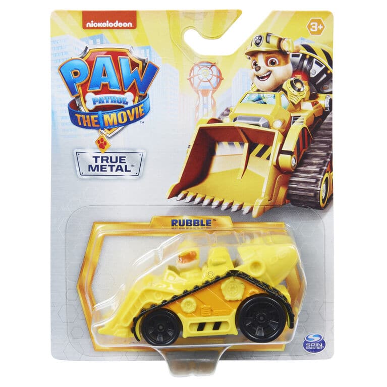 Spin Master-PAW Patrol: The Movie True Metal Die-Cast Vehicle Assortment-20132005-Rubble-Legacy Toys