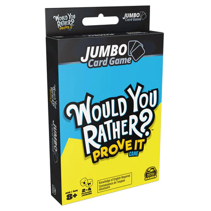 Spin Master-Would You Rather? Prove It Jumbo Card Game-6064155-Legacy Toys