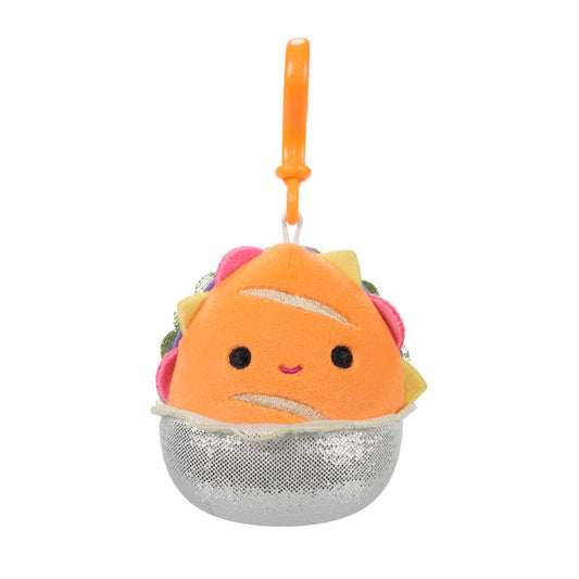 Squishmallows-Squishmallows 3.5" Neon Junk Food Plush Clip-On-SQCP00271-Iker the Hoagie Sandwich-Legacy Toys