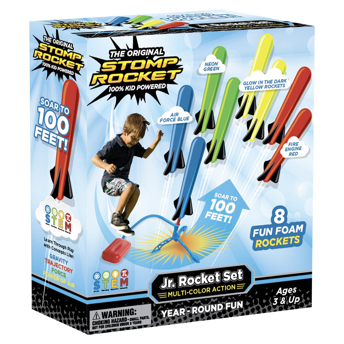 Stomp Rockets-Stomp Rocket Junior - Rainbow 8 Rocket-20006-Legacy Toys