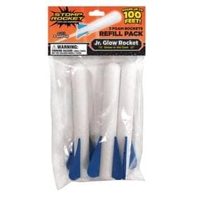 Stomp Rockets-Stomp Rocket Junior Refill Pack - Includes 3 Glow in the Dark Rockets-20015-Legacy Toys