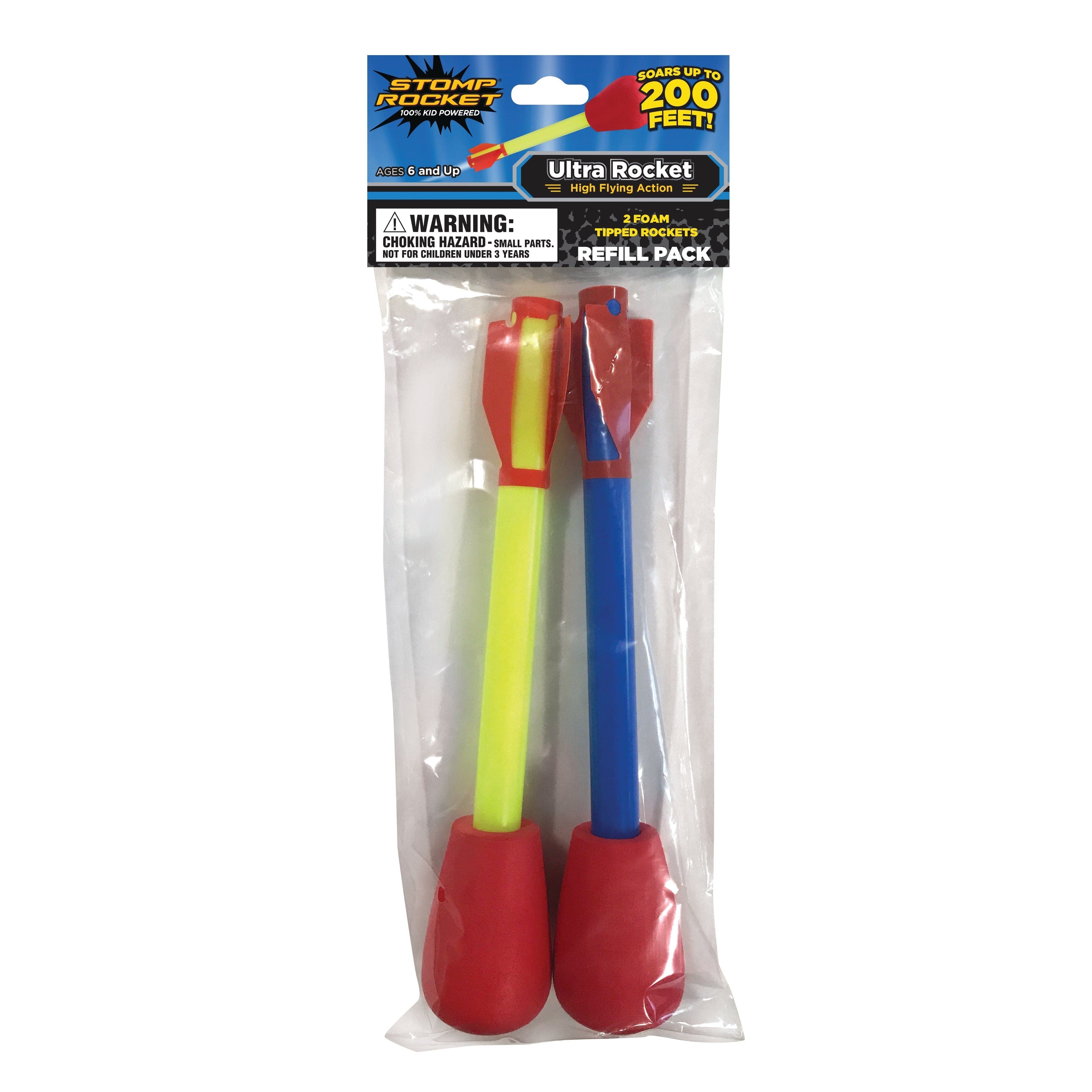 Stomp Rockets-Stomp Rocket Ultra Refill Pack - Includes 2 Rockets-20002-Legacy Toys