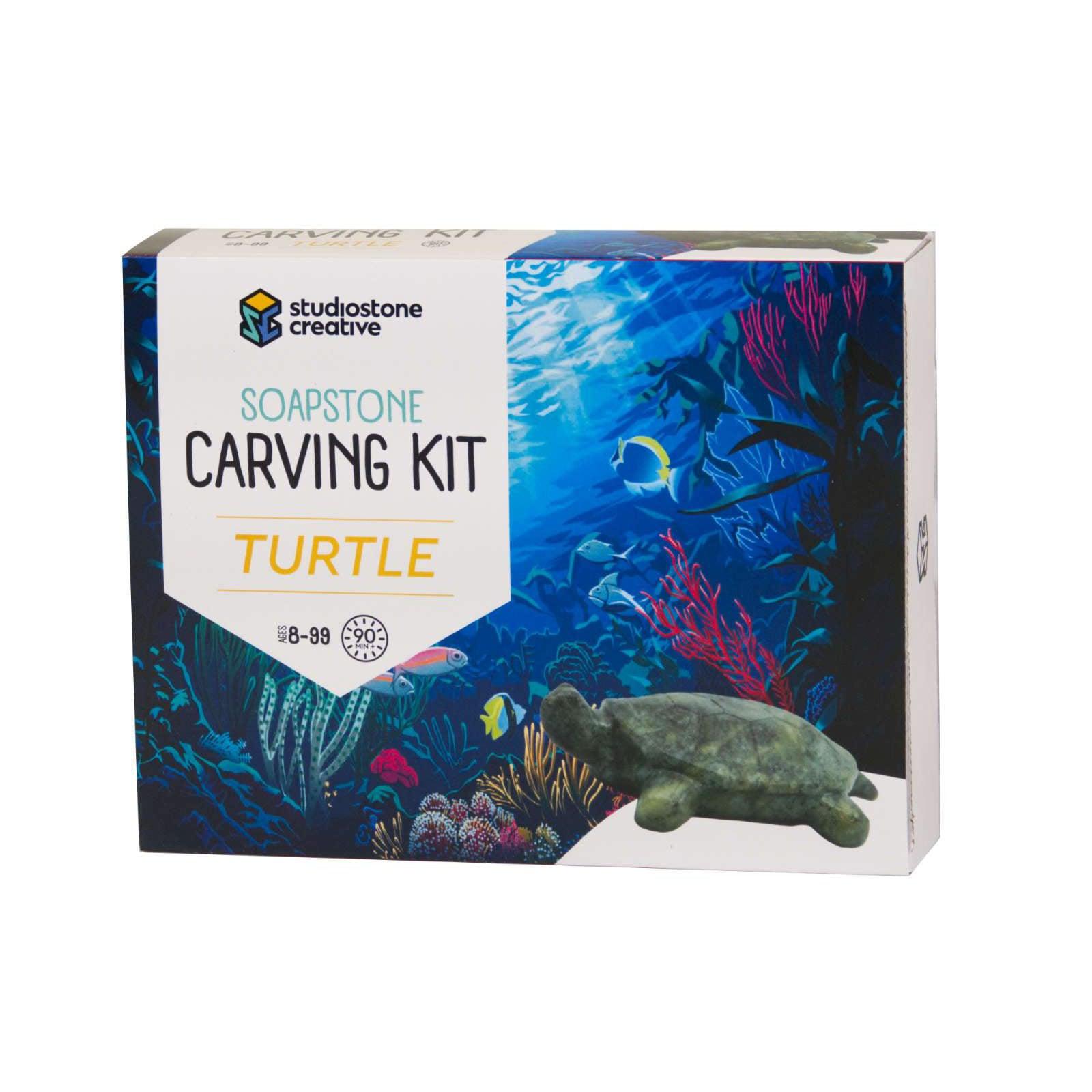 Studiostone Creative-Soapstone Carving Kit Turtle-TUUK-Legacy Toys