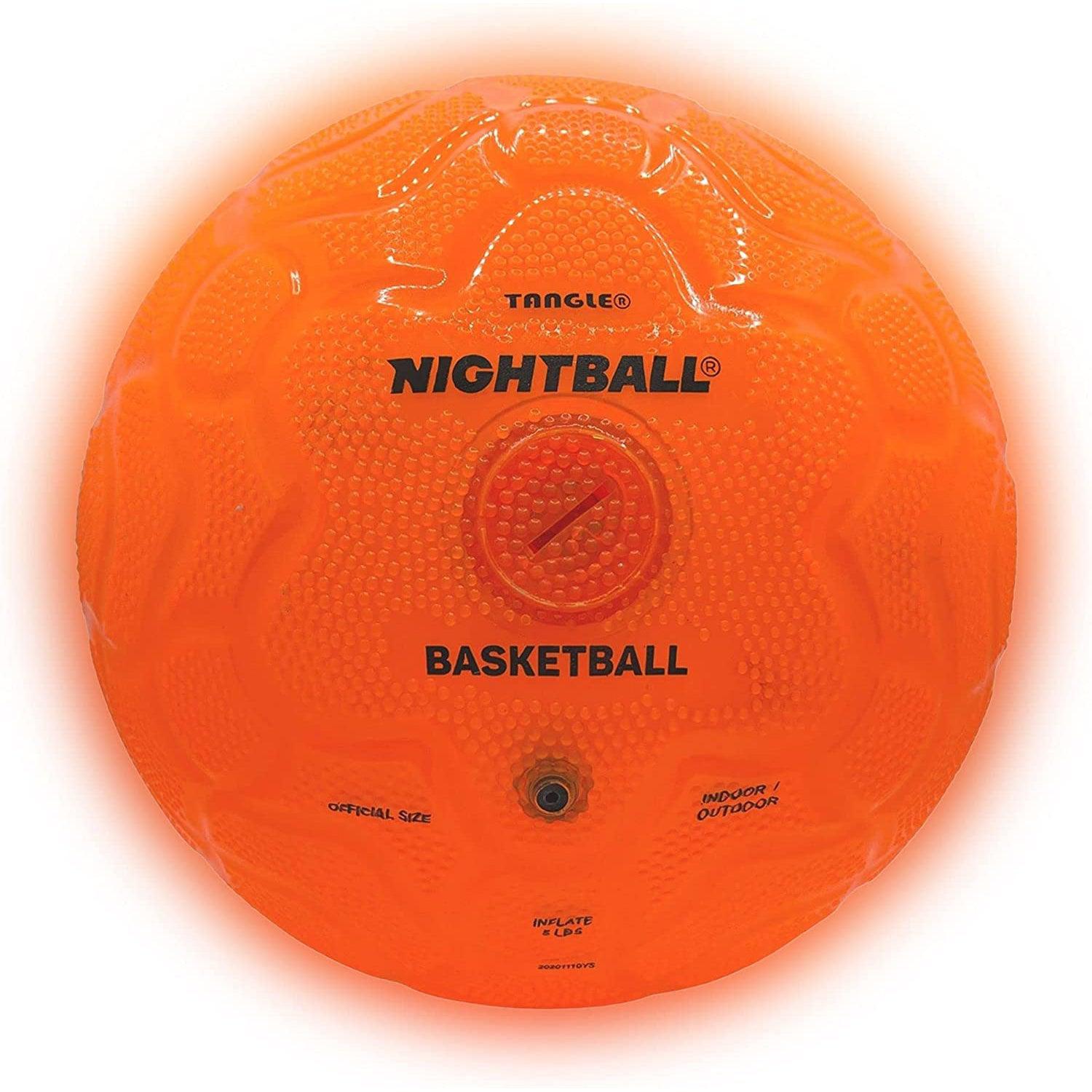 Tangle-Nightball Glow in the Dark Light Up Basketball Orange-12757-Legacy Toys