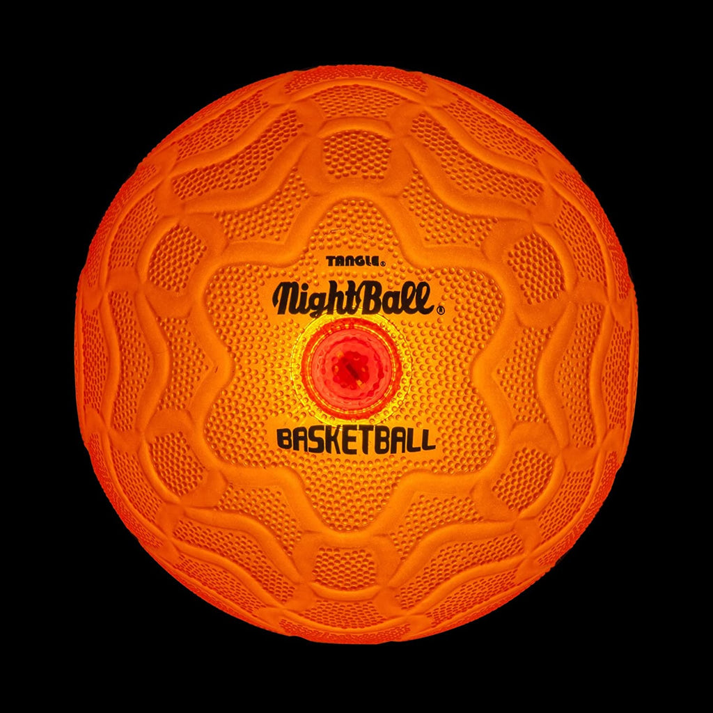 Tangle-Nightball Glow in the Dark Light Up Basketball Orange-12757-Legacy Toys