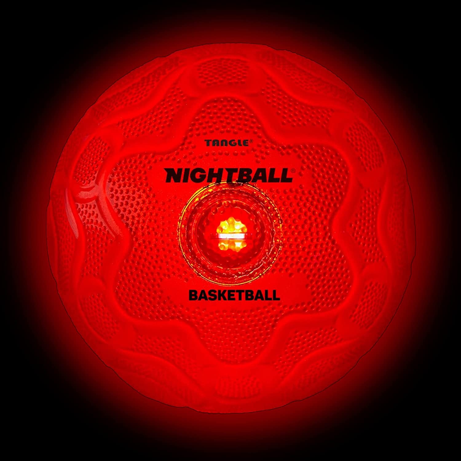 Tangle-Nightball Glow in the Dark Light Up Basketball Red-12777-Legacy Toys