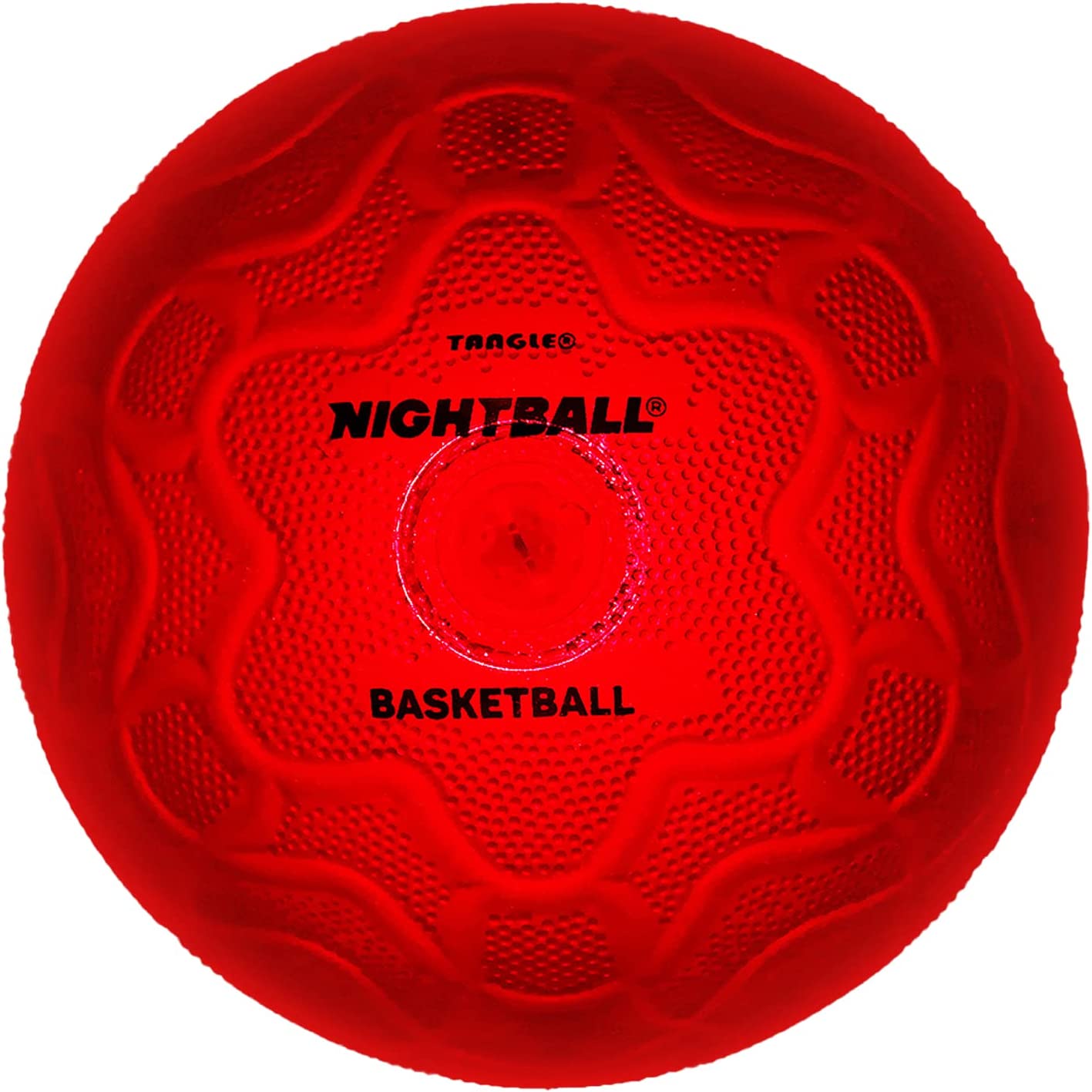 Tangle-Nightball Glow in the Dark Light Up Basketball Red-12777-Legacy Toys