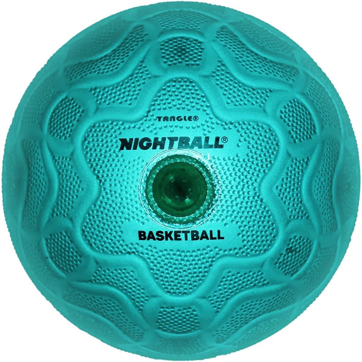 Tangle-Nightball Glow in the Dark Light Up Basketball Teal-12776-Legacy Toys