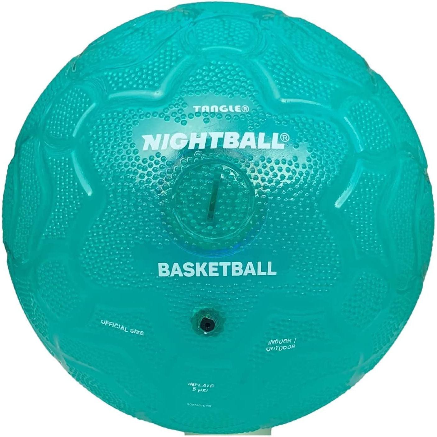 Tangle-Nightball Glow in the Dark Light Up Basketball Teal-12776-Legacy Toys