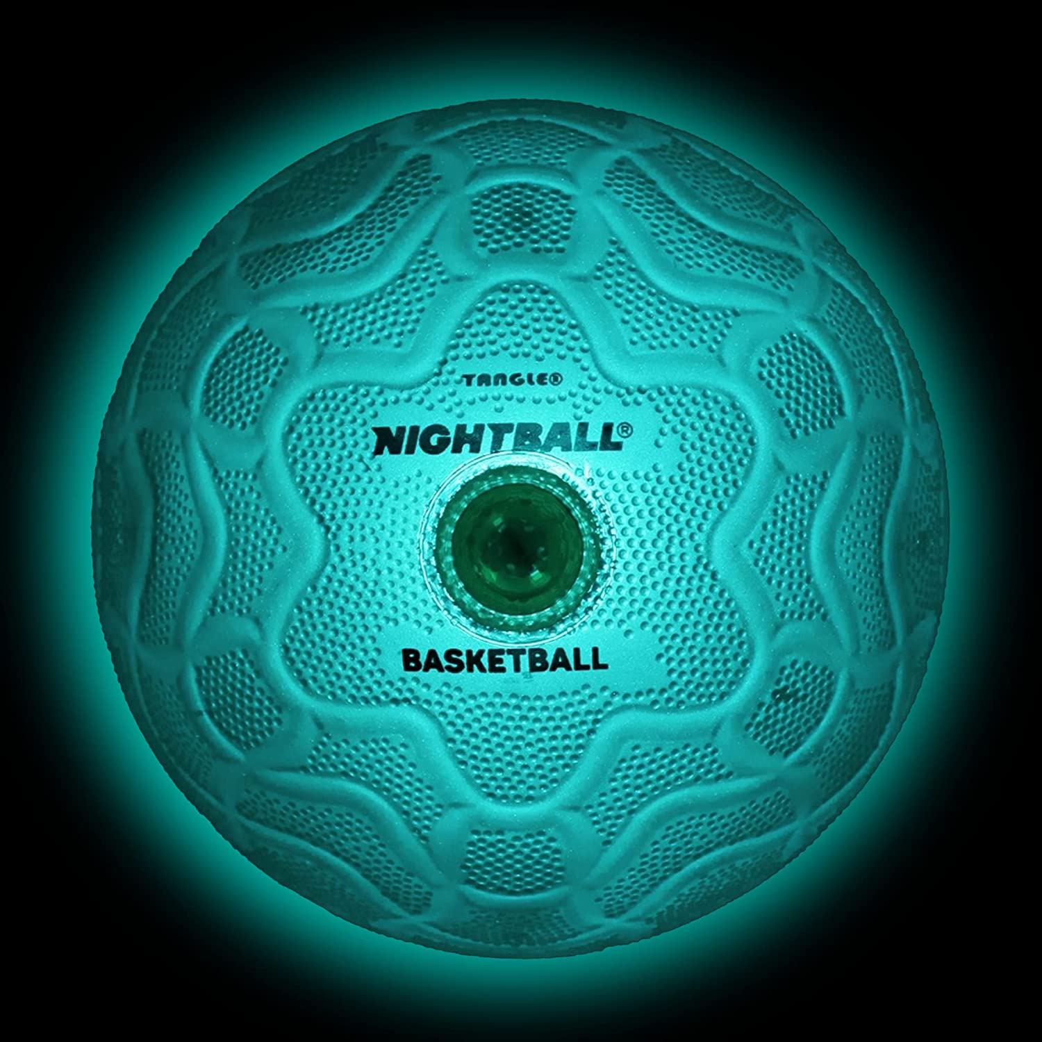 Tangle-Nightball Glow in the Dark Light Up Basketball Teal-12776-Legacy Toys