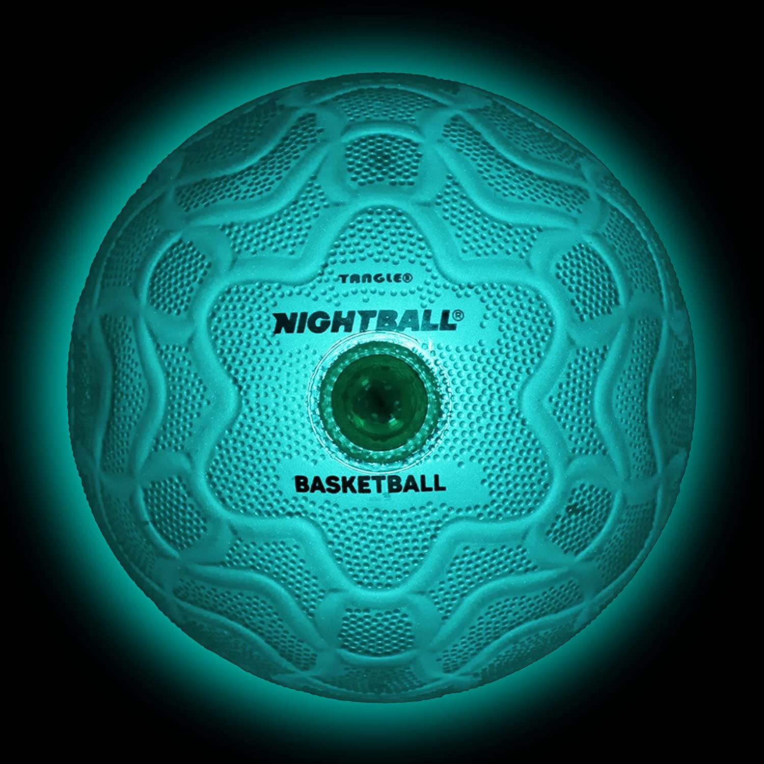 Tangle-Nightball Glow in the Dark Light Up Basketball Teal-12776-Legacy Toys