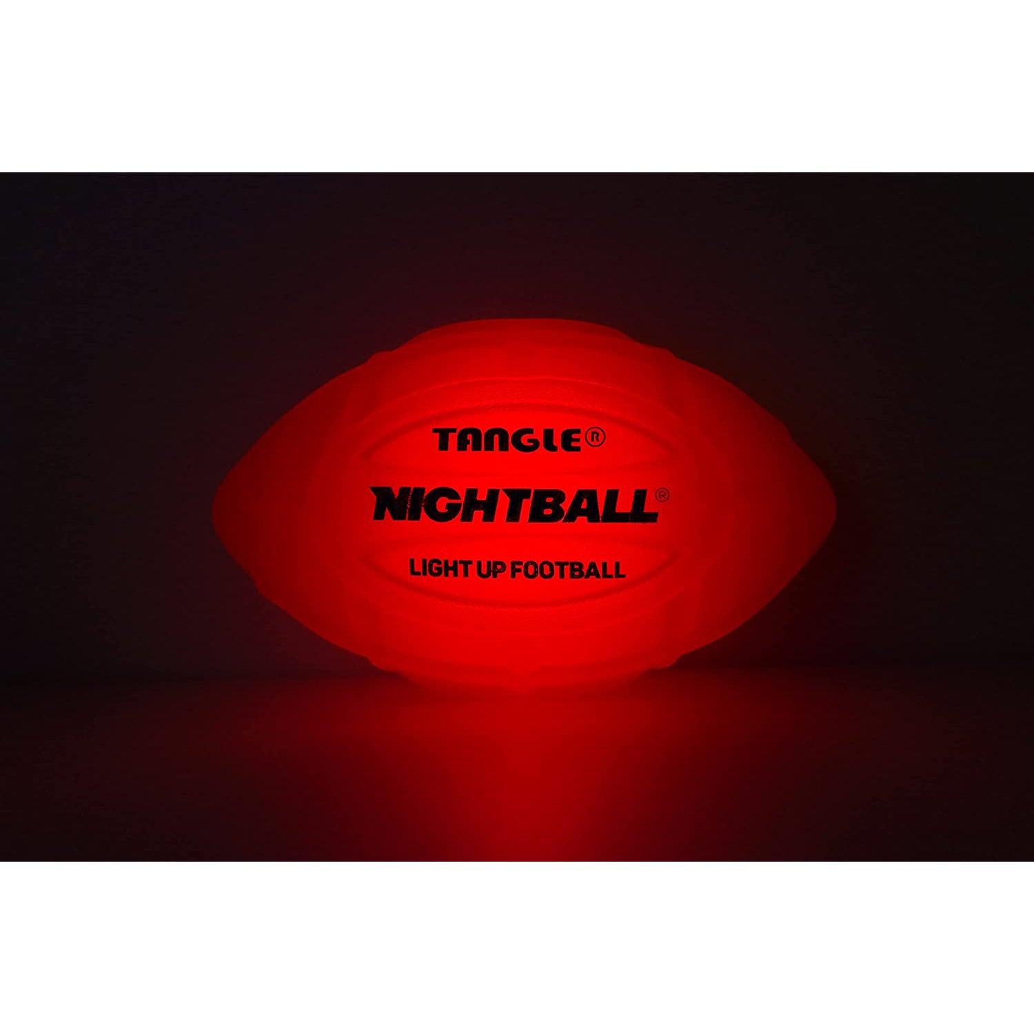 Tangle-Nightball Glow in the Dark Light Up Football Red-12793-Legacy Toys