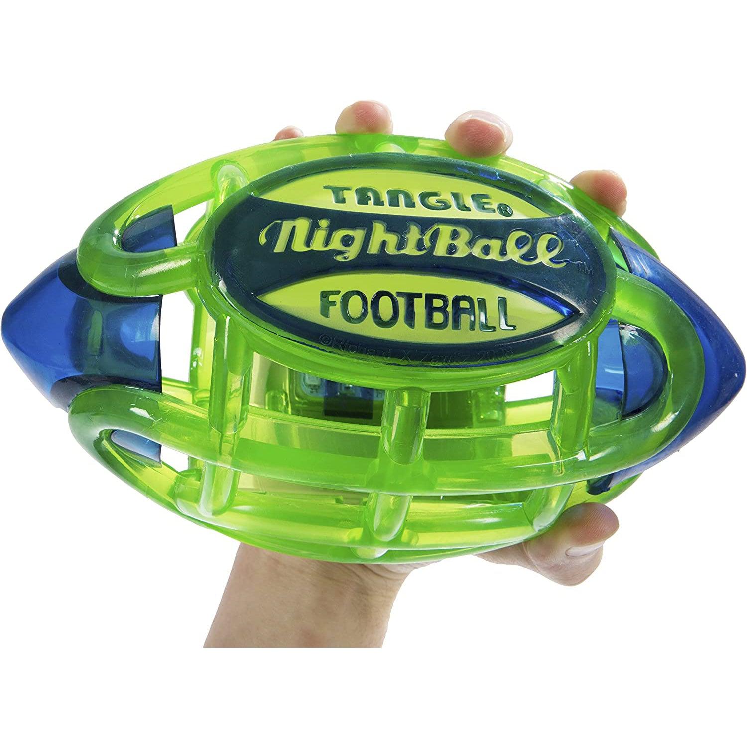 Tangle-Nightball Glow in the Dark Light Up Matrix Football Blue/Green-12751-Legacy Toys