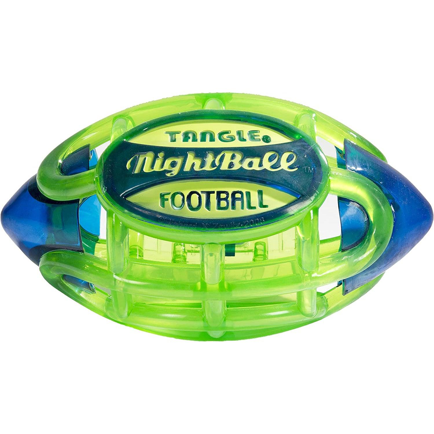 Tangle-Nightball Glow in the Dark Light Up Matrix Football Blue/Green-12751-Legacy Toys