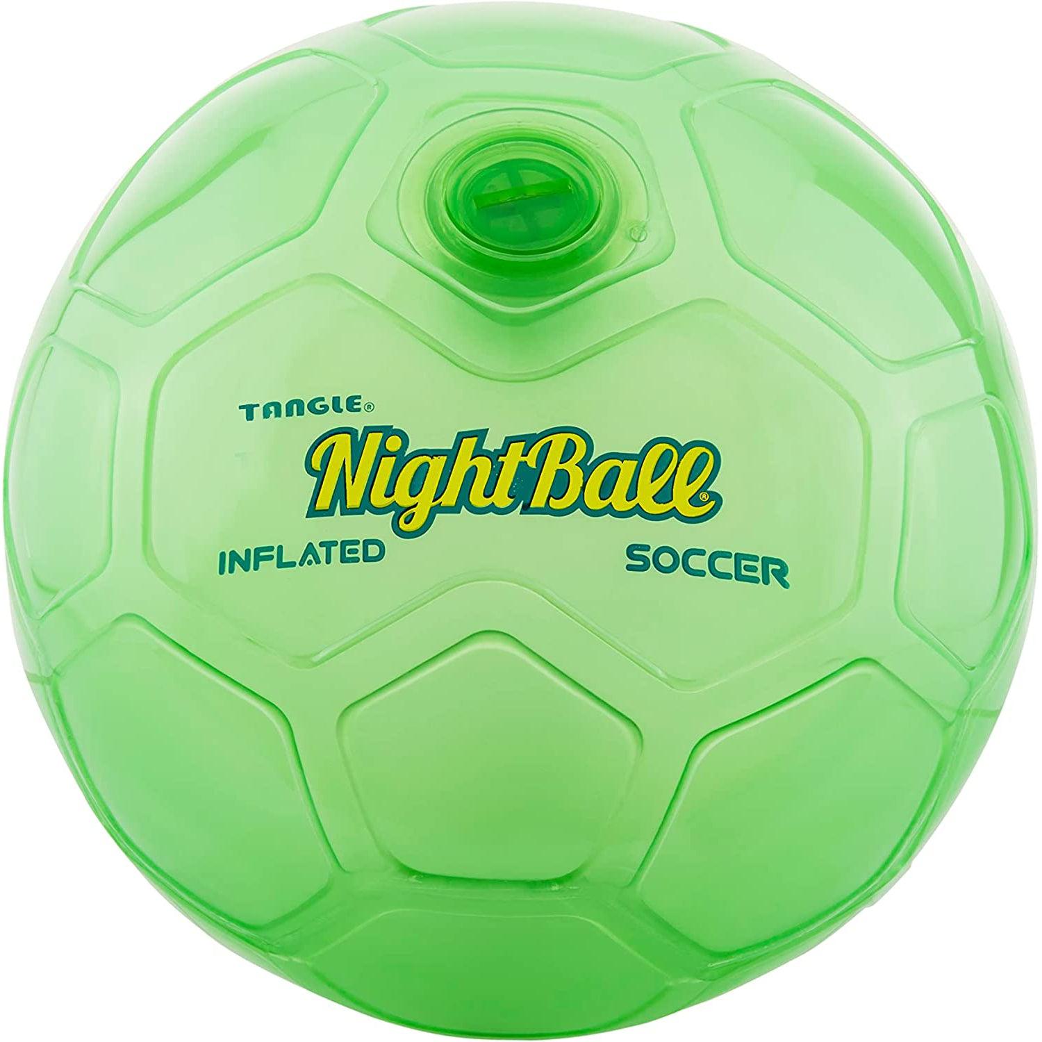 Tangle-Nightball Glow in the Dark Light Up Soccer Ball Green-12801-Legacy Toys